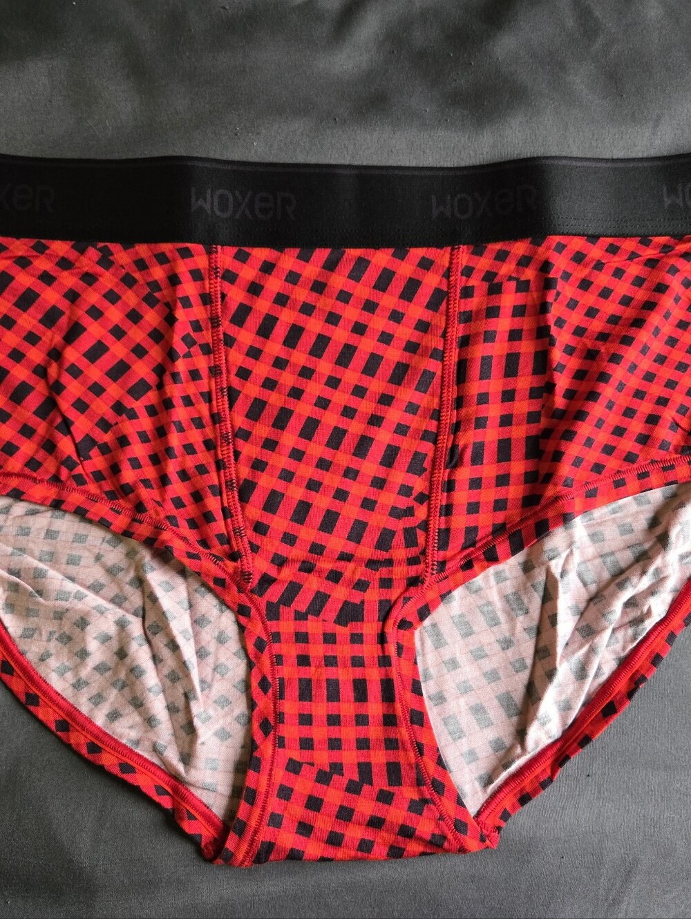 Woxer Classic Brief Buffalo Plaid New XL